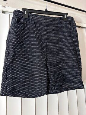 Women's Hilary Radley Black & White Polka Dot Dress Shorts Size Large